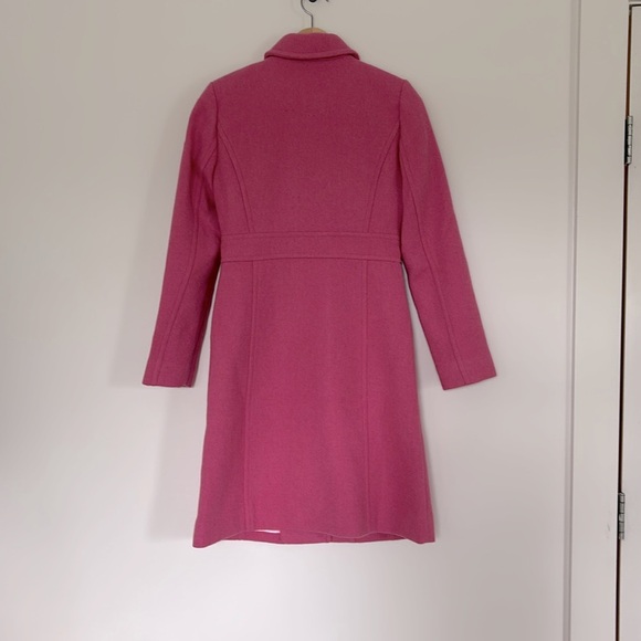 NWT J. Crew Wool-blend lady day coat in Dusty Bloom Pink Peacoat Size 00 - Picture 8 of 11